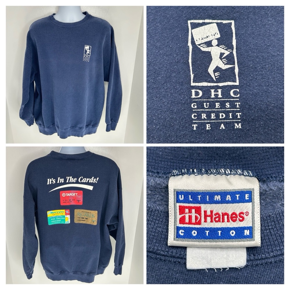 Vintage 90's Employee Target Mervyns Daytons Credit Crewneck Sweatshirt Mens XL*